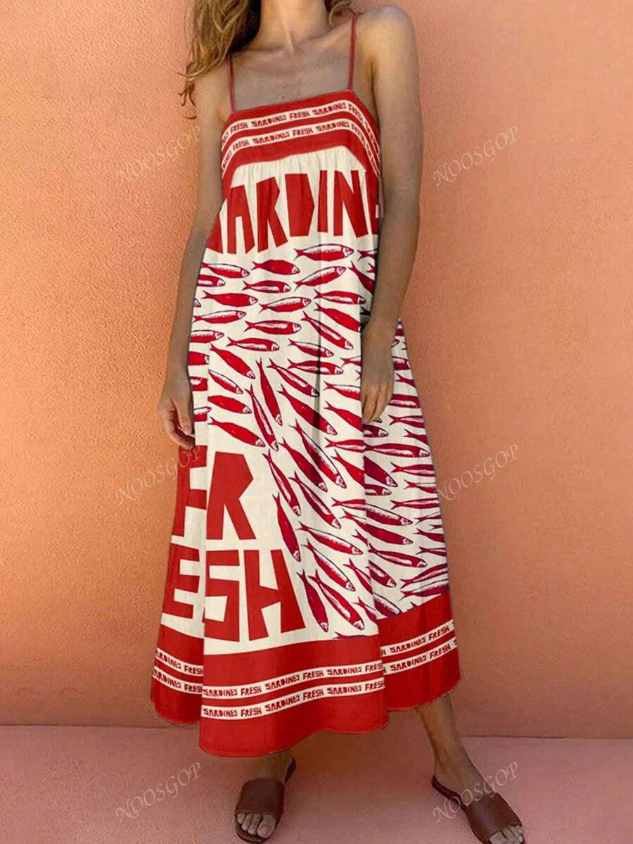 Bohemian Women's Spring And Summer Fashion Casual Elegant Holiday Style Contrast Color English Le... | SHEIN