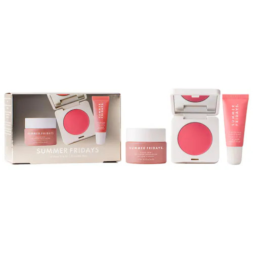 The Dewy Pink Set with mini Lip Butter Balm in Pink Sugar | Sephora (US)