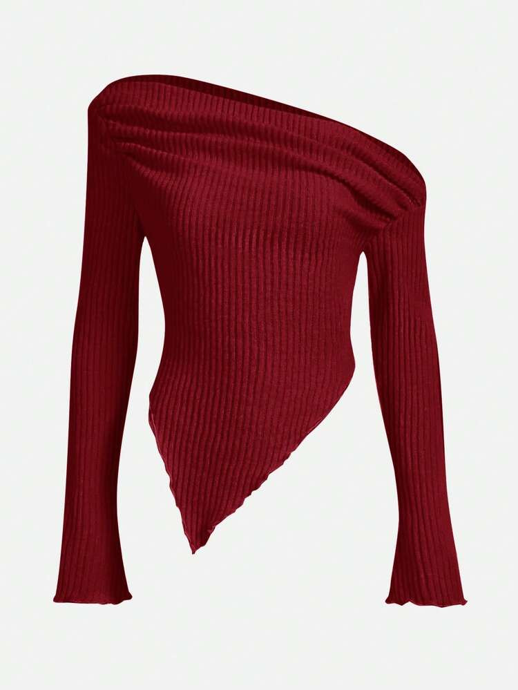 Burgundy top  | SHEIN