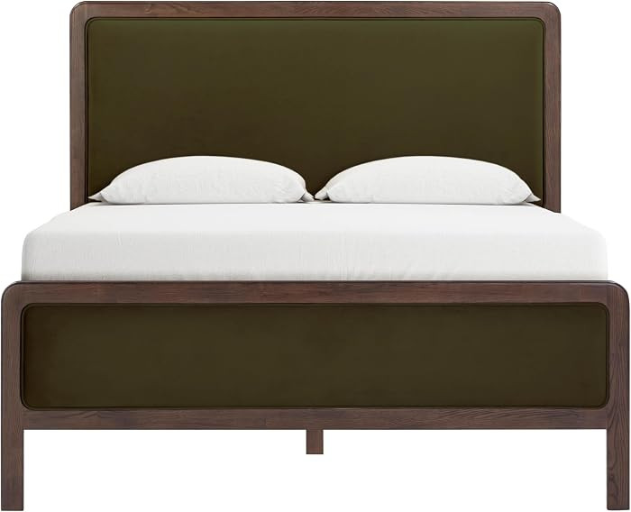 Tov Furniture Hella Forest Green Velvet Queen Bed | Amazon (US)