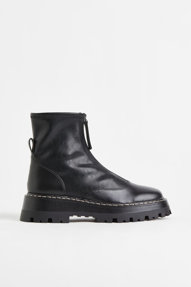 Chunky Zip-front Boots | H&M (US + CA)