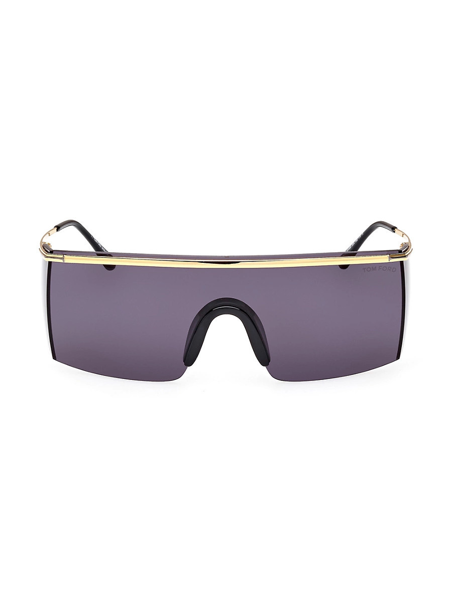 Women's Shield Sunglasses - Shiny Gold | Saks Fifth Avenue
