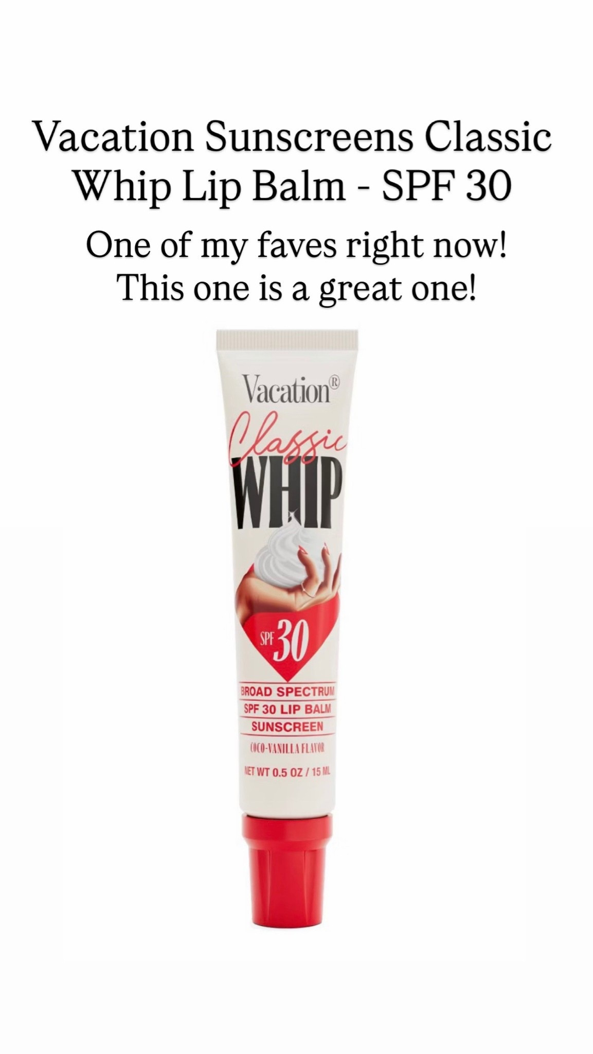 Vacation Sunscreens Classic Whip Lip Balm - SPF 30

#LTKBeauty