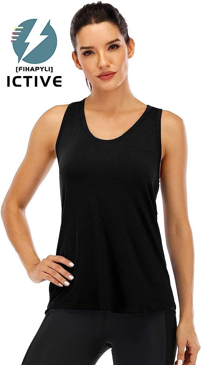 ICTIVE Workout Tank Tops for Women Sleeveless Yoga Tops for Women Mesh Racerback Tank Tops Muscle... | Amazon (US)