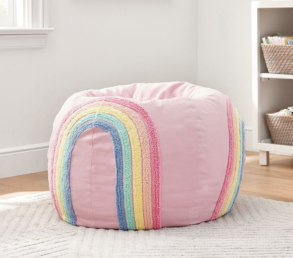 Anywhere Beanbag™, Candlewick Rainbow Blush | Pottery Barn Kids