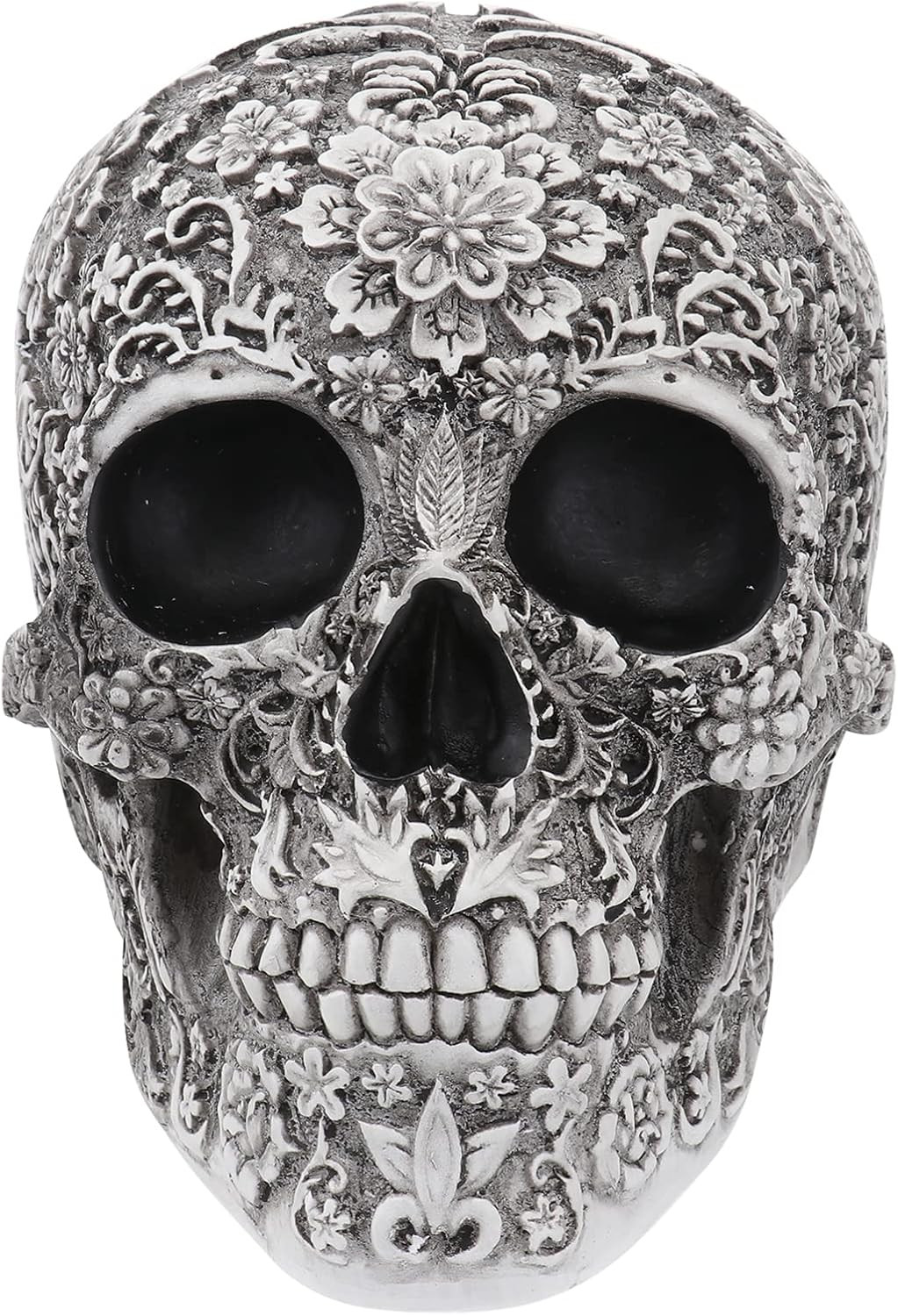 NUOBESTY Day of The Dead Dia de Los Muertos Sugar Skull Statue Resin Floral Human Skull Figurine ... | Amazon (CA)