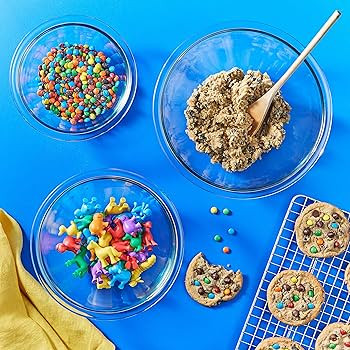 Pyrex Essentials (3-Piece) Glass Mixing Bowls Set For Prepping, Baking and Cooking, Preheated Ove... | Amazon (US)