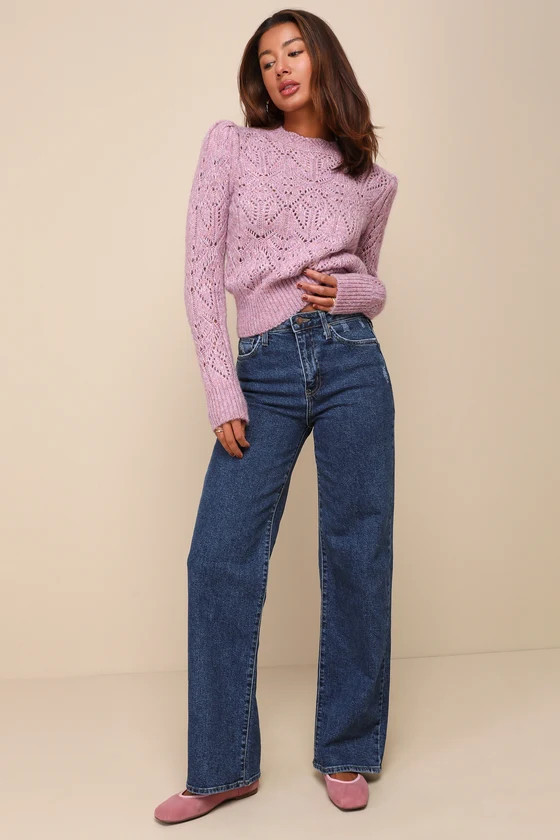 Simply Cool Dark Wash Denim High Rise Wide Leg Jeans | Lulus