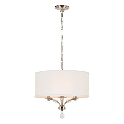 Vann 3 - Light Shaded Drum Chandelier with Crystal Rosdorf Park | Wayfair North America