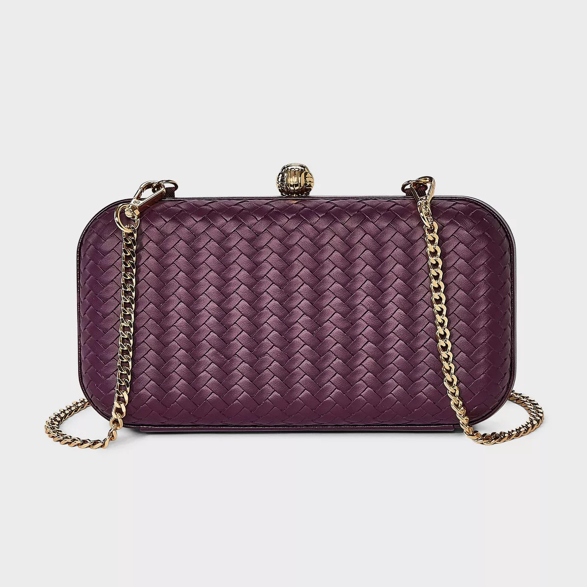 Woven Minaudiere Clutch Crossbody Bag - A New Day™ Dog Dark Red | Target