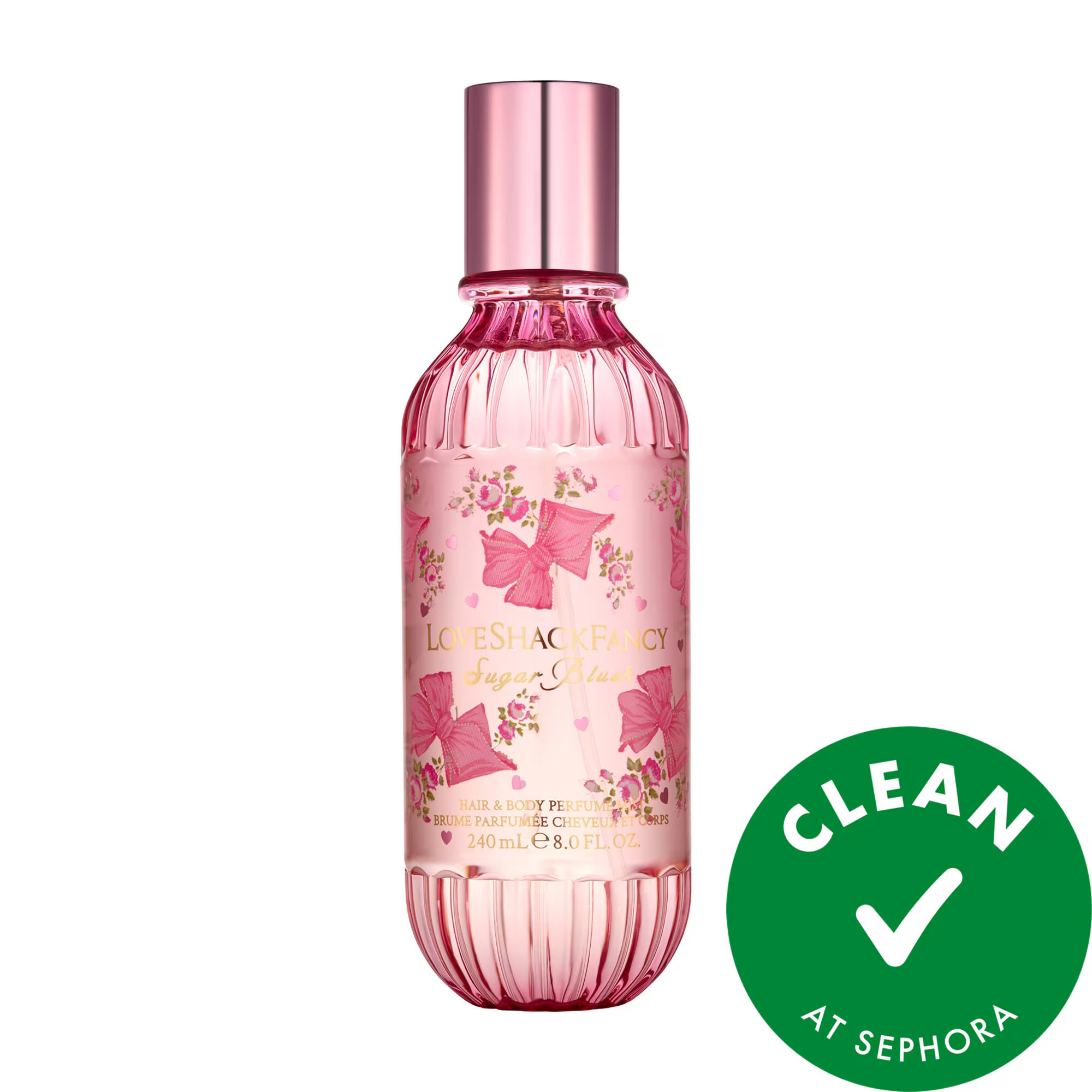LoveShackFancy Sugar Blush Hair & Body Perfume Mist with Vanilla & Passion Fruit 8 oz / 240 ml Body Spray | Sephora (US)