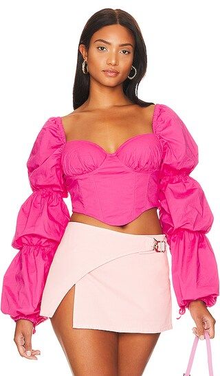 Tawny Corset Top in Hot Pink | Revolve Clothing (Global)