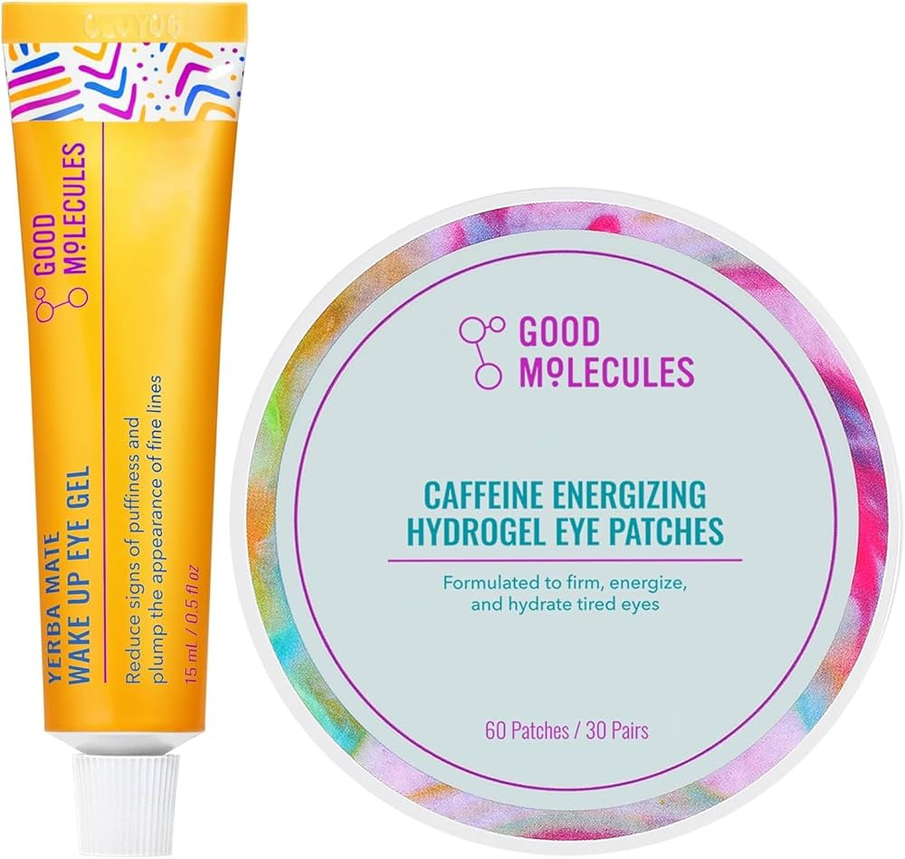 Good Molecules - Kit de ojos energizante - Gel de ojos Yerba Mate Wake Up (0.5 onzas) y parches d... | Amazon (US)