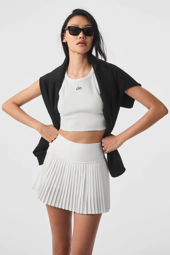 Grand Slam Tennis Skirt - White | Alo Yoga (US)