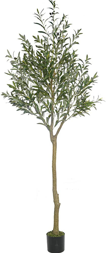 7.6ft (90'') Tall Olive Tree Artificial Plants for Home Decor Indoor with Pot, Fake House Plants ... | Amazon (US)