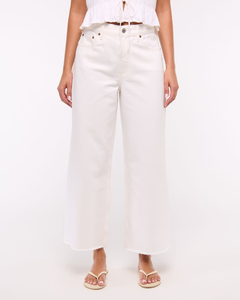 High Rise Cropped Wide Leg Jean | Abercrombie & Fitch (US)