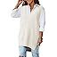 Viottiset Women's Oversized V Neck Knit Sweater Vest Tunic Sleeveless Pullover Top | Amazon (US)