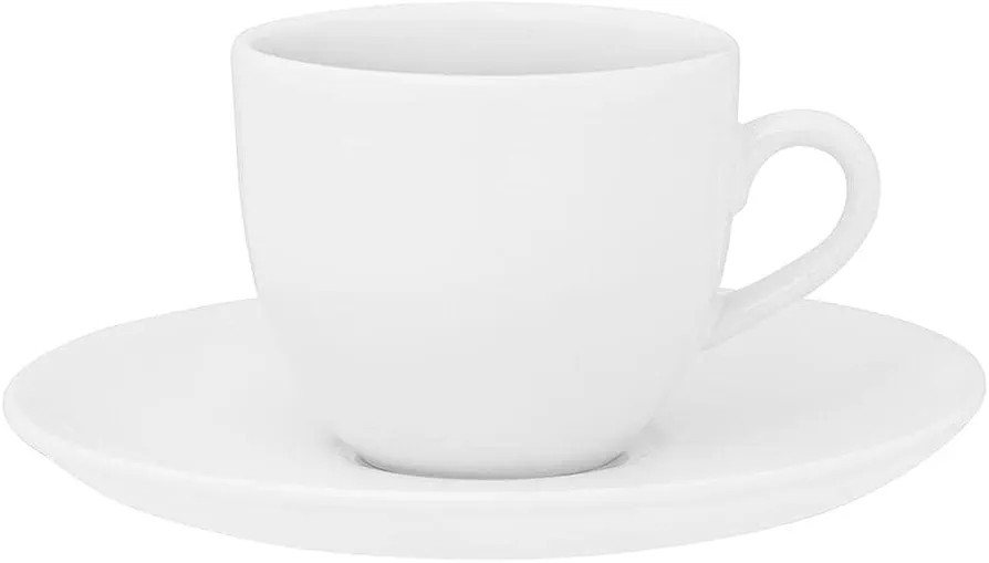 Conjunto De 6 Xícaras Grandes 200 Ml Com Pires Coup White - Oxford | Amazon (BR)