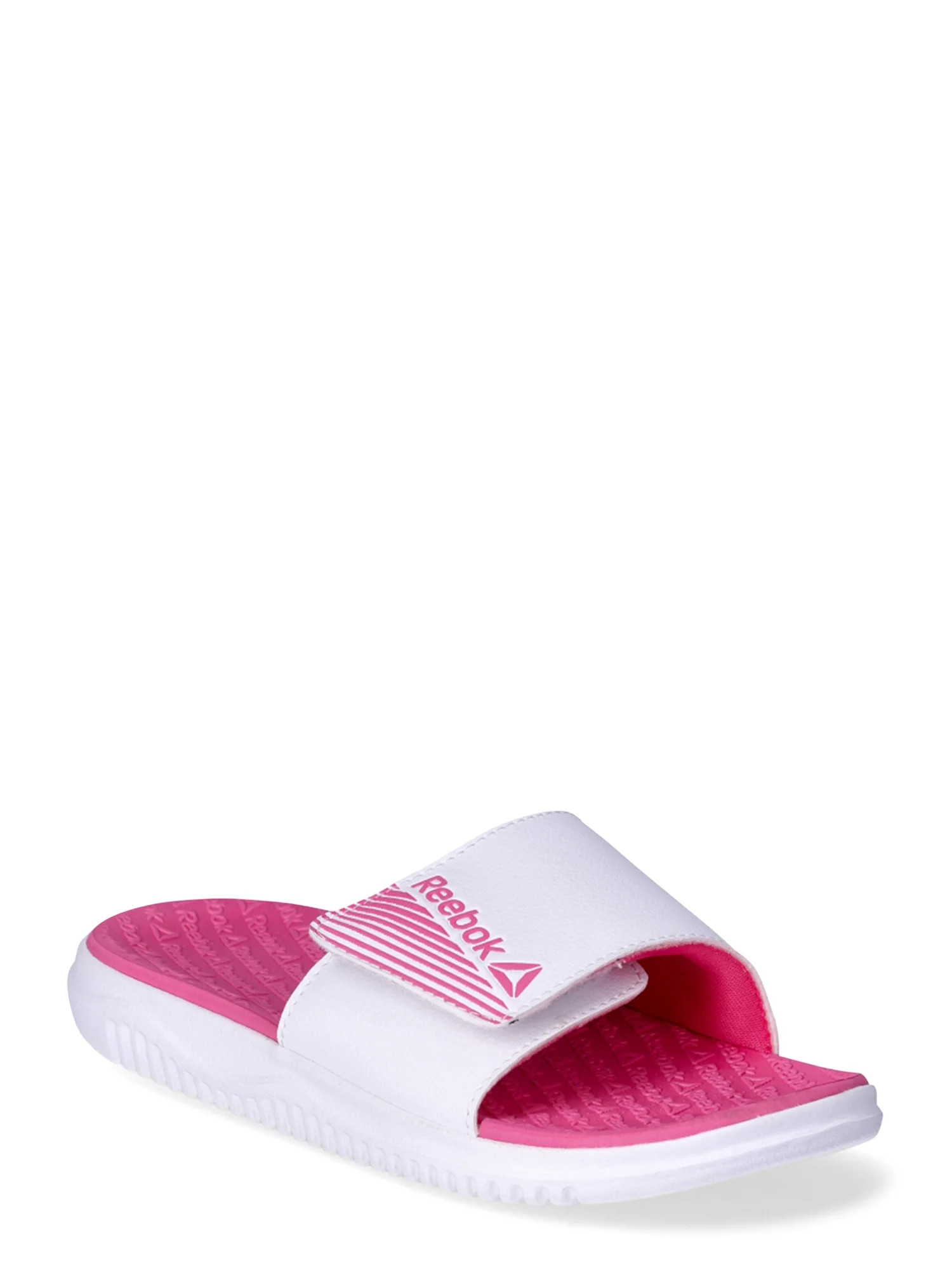 Reebok Girls Dual Density Comfort Slide Sandals with Adjustable Strap, Sizes 13-5 - Walmart.com | Walmart (US)