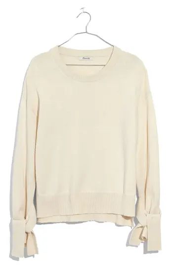 Women's Madewell Tie Cuff Pullover Sweater | Nordstrom