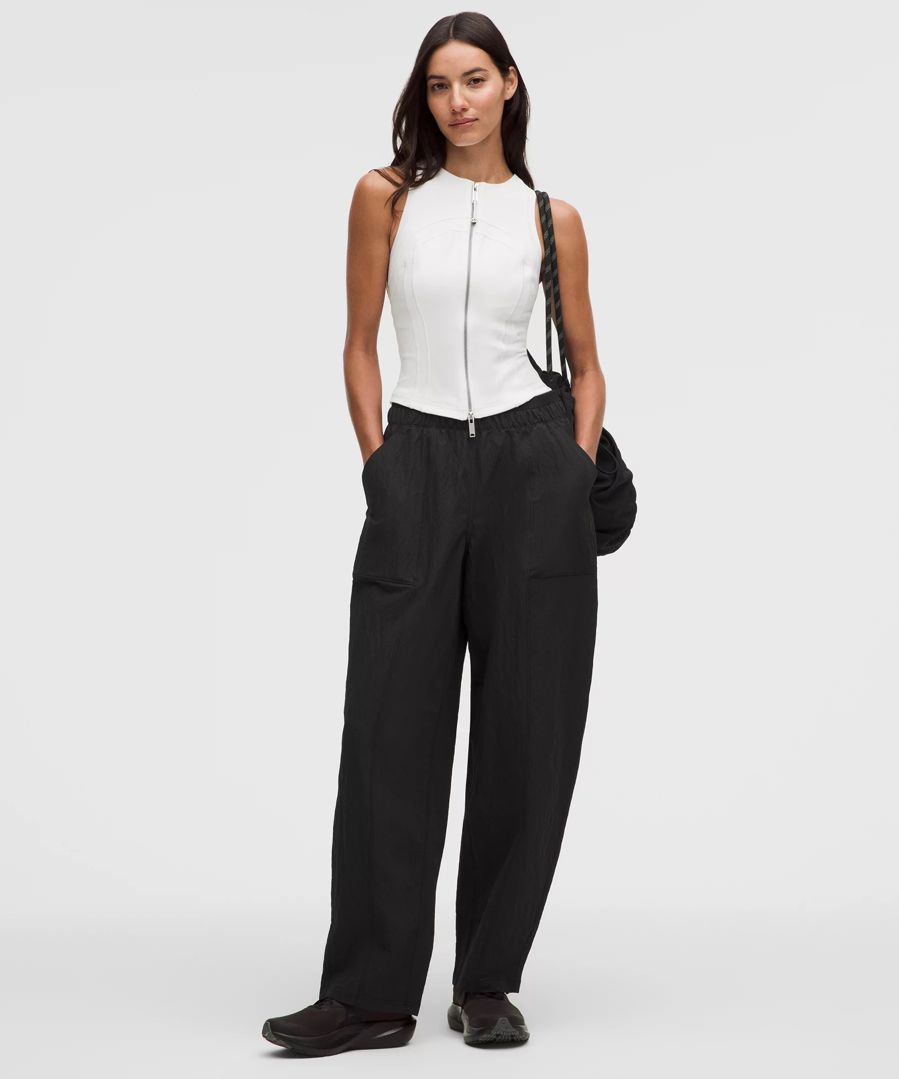 Crinkle Nylon Mid-Rise Barrel-Leg Pant | Lululemon (US)