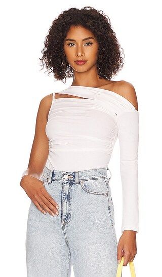 Pixie Asymmetrical Top in White | Revolve Clothing (Global)