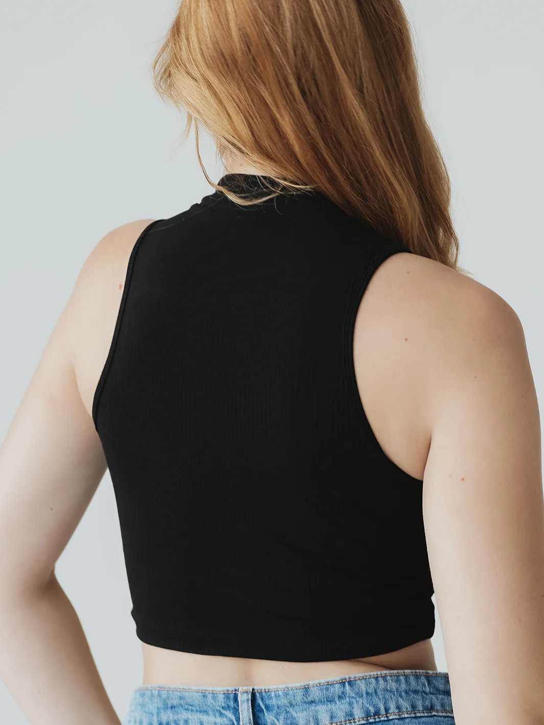 Ribbed Mock Neck Brami (Crop) | Klassy