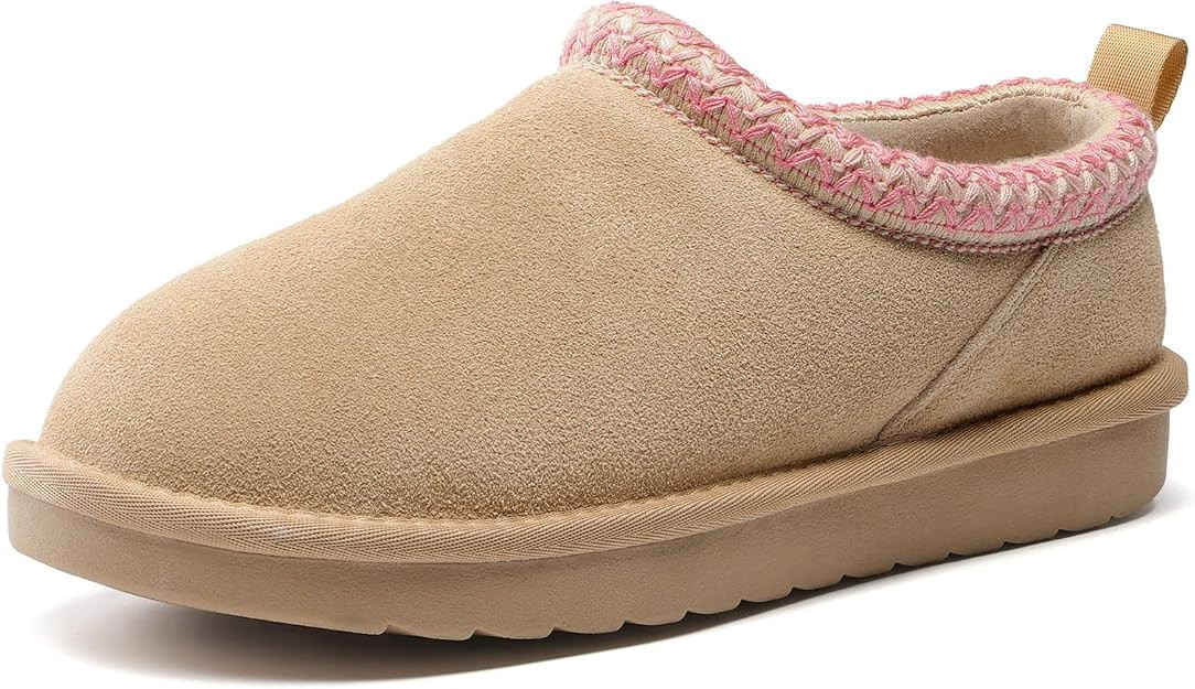 DREAM PAIRS Women's Genuine Suede Fuzzy Slippers | Indoor Outdoor Fluffy Home Comfy Winter Slip O... | Amazon (US)