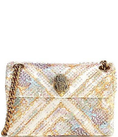 Kurt Geiger London Fabric Kensington Mini Stone Crossbody Bag - Cream | Dillard's