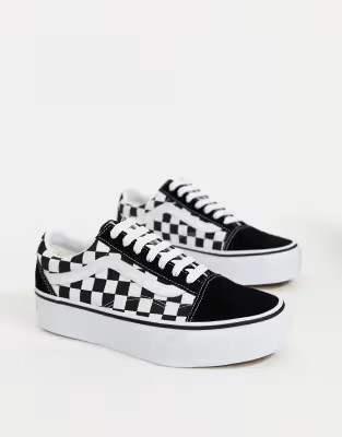 Vans - Old Skool - Baskets à semelle plateforme motif damier | ASOS FR