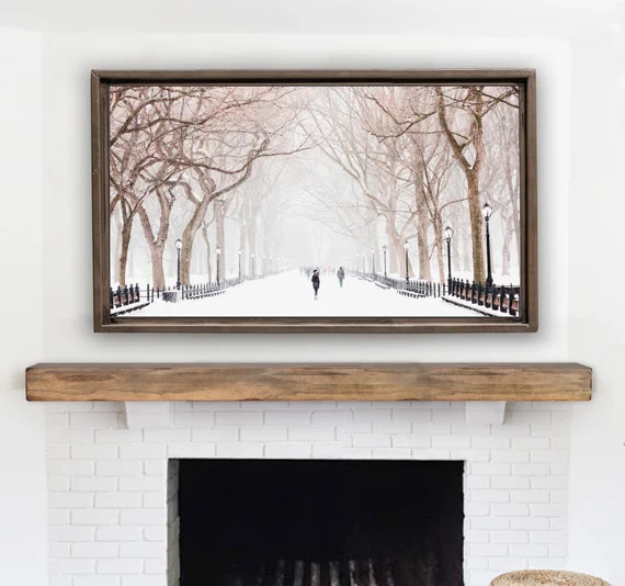 Samsung Frame TV Art. Snowy Central Park. Winter Snow Art Print for The Frame TV. | Etsy (US)