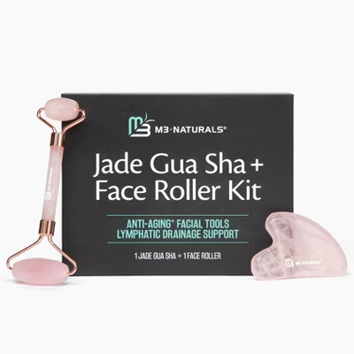 M3 Face Roller & Gua Sha Tool Kit, Anti-Aging Facial Roller for Wrinkles, Puffiness & Lymphatic Drainage, Jade Gua Sha for Face & Skin Detox | Target