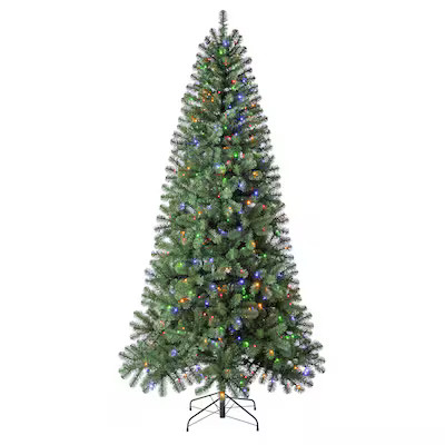 Holiday Living 7.5-ft Hudson Pre-lit LED Artificial Christmas Tree | Lowe's