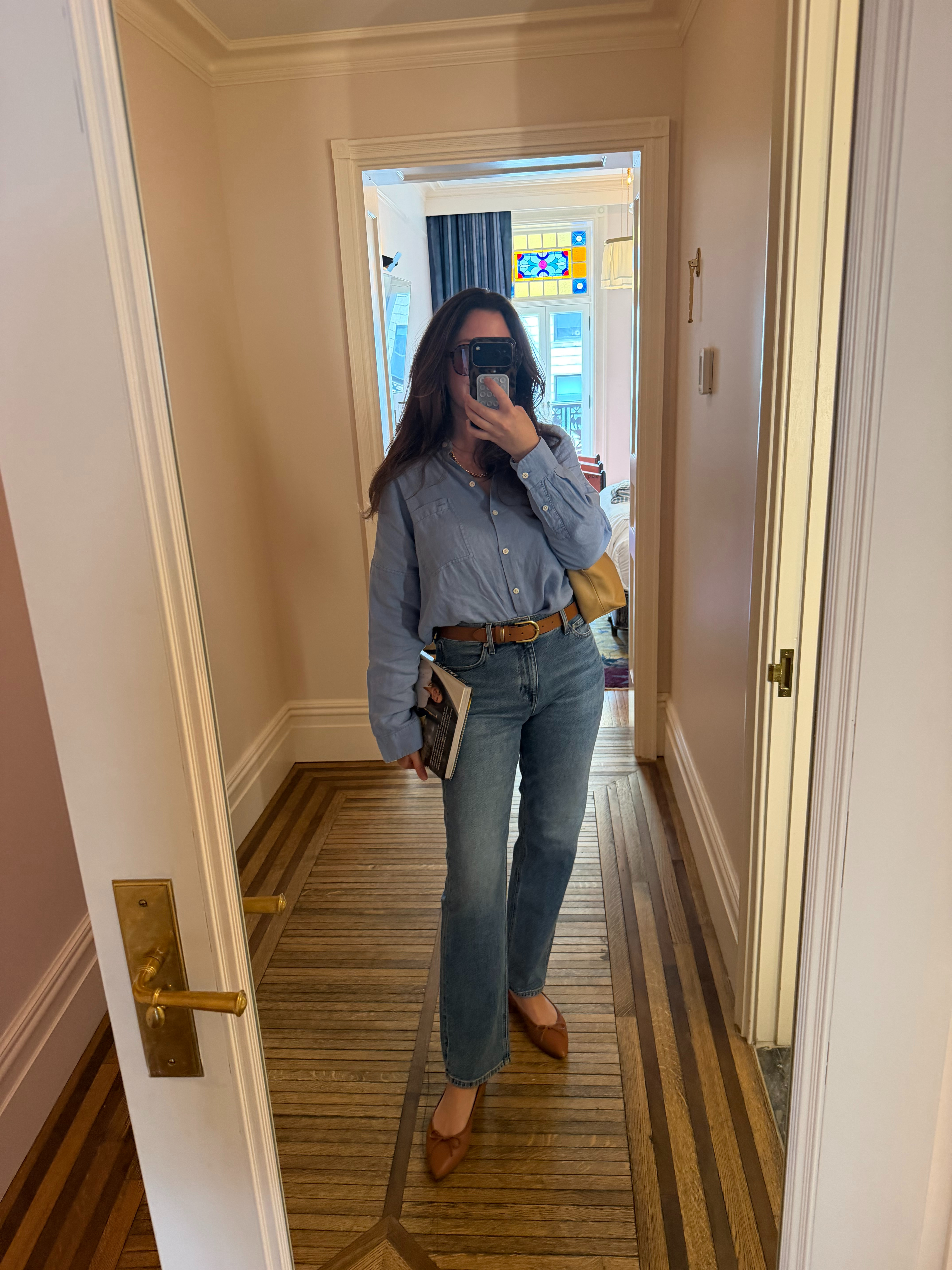 Denim on denim for my podcast! 

denim l jeans l top l sunglasses l bag 

 