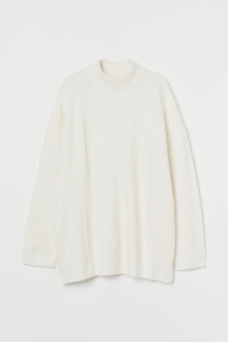 H & M - Rib-knit Sweater - White | H&M (US)