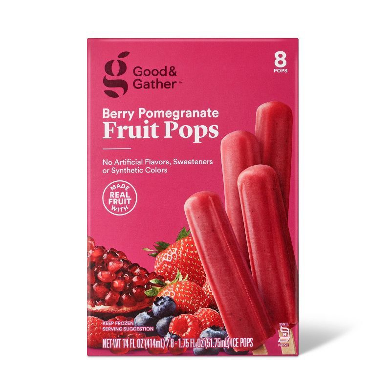 Frozen Berry Pomegranate Fruit Pop- 14oz/8ct - Good & Gather™ | Target
