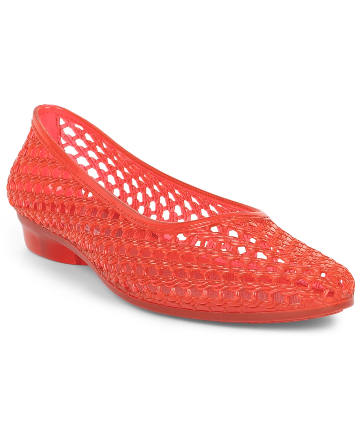 Jeffrey Campbell Women's Bestie Caged Ballet Jelly Flats - Red | Macy's
