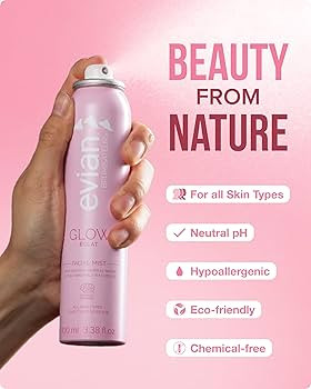 Evian Facial Spray | Glow, Calm & Protect Hydrating Face Mist | Natural Mineral Water with Plant-... | Amazon (US)