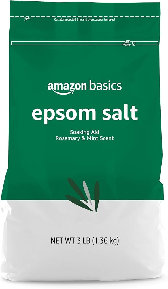 Amazon Basics Epsom Salt Soaking Aid, Rosemary & Mint Scent, 3 pound (Pack of 1) (Previously Soli... | Amazon (US)