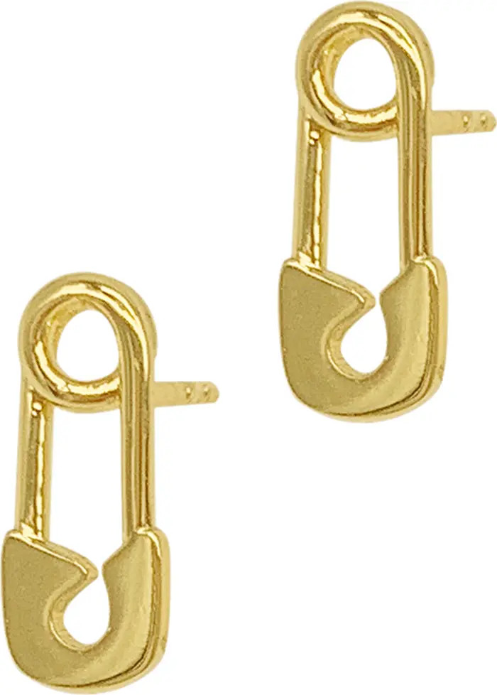 ADORNIA 14K Yellow Gold Vermeil Safety Pin Stud Earrings | Nordstromrack | Nordstrom Rack