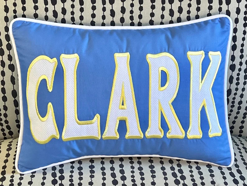Custom Applique Personalized Name Pillow | Etsy | Etsy (US)