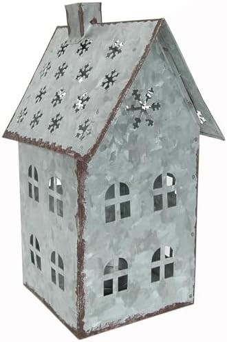 Tabletop Farmhouse Decor, Tin Houses, Christmas Display Village House 9 Inch Height X 5.25 Inch W... | Amazon (US)