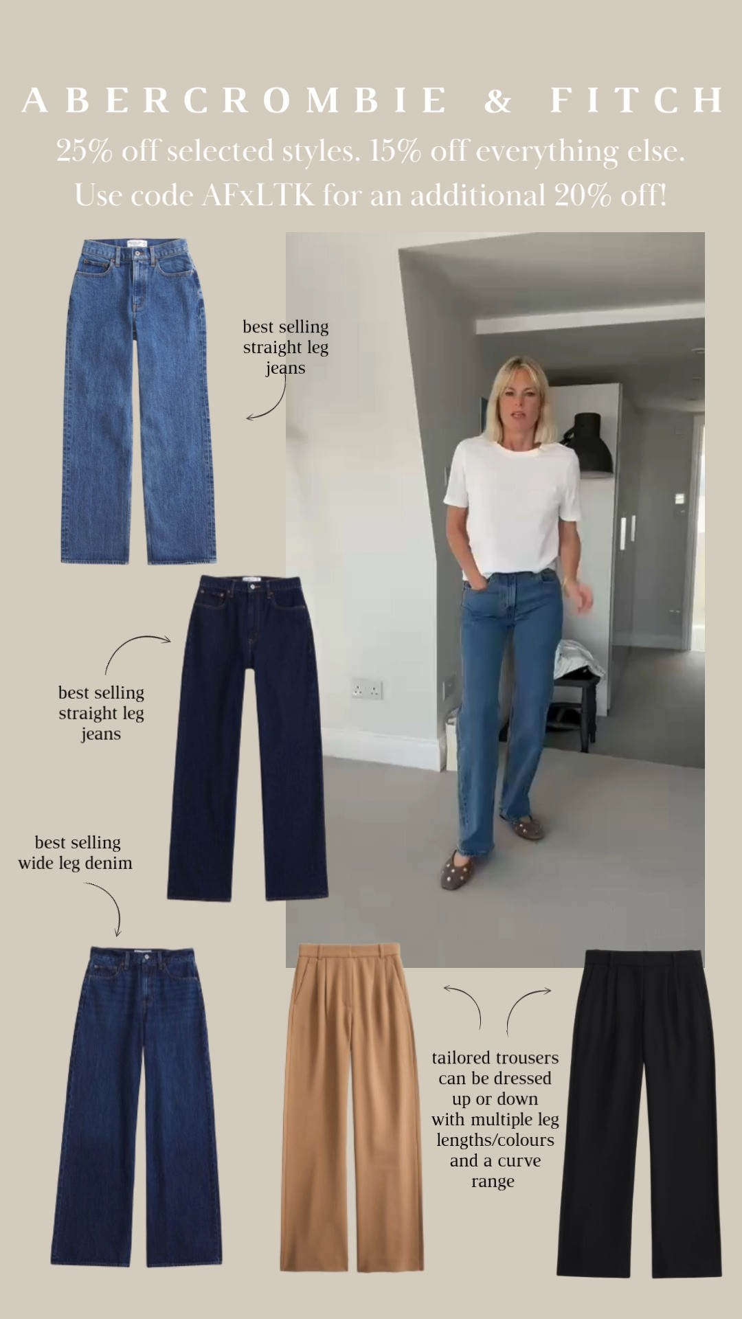 Abercrombie & Fitch Top Picks 🤎 - 25% off sweatshirts & sweatpants and 15% off everything else on site. - Use code AFxLTK to get an extra 20% off already reduced prices for U.K shoppers Autumn Style, Autumn Fashion, Outfit Inspiration, Jeans, Tailored Trousers  

 #LTKuk #LTKautumn #LTKwinter