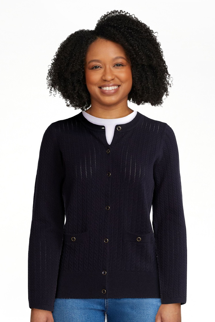 Free Assembly Women's and Women's Plus Cozy Yarn Welt Pocket Cable Cardigan Sweater, Midweight, S... | Walmart (US)