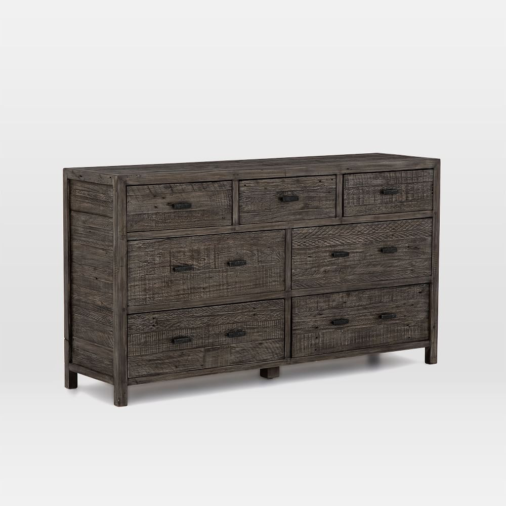Modern Mixed Reclaimed Wood 7-Drawer Dresser - Black Olive | West Elm (US)