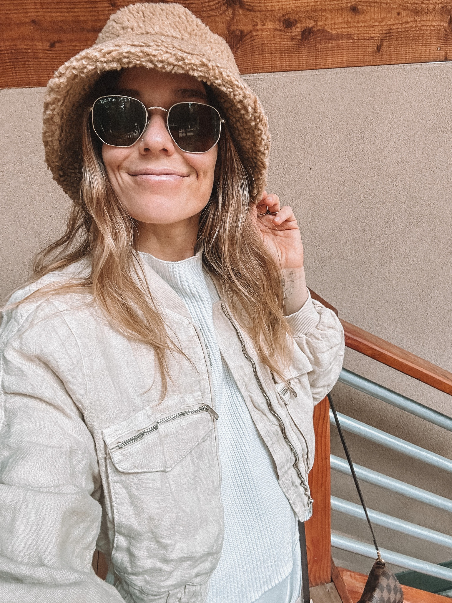 Lack of Color Sherpa Teddy Bucket Hat Lack of Color Teddy Bucket Hat Fuzzy Sherpa Style Black  main image 4