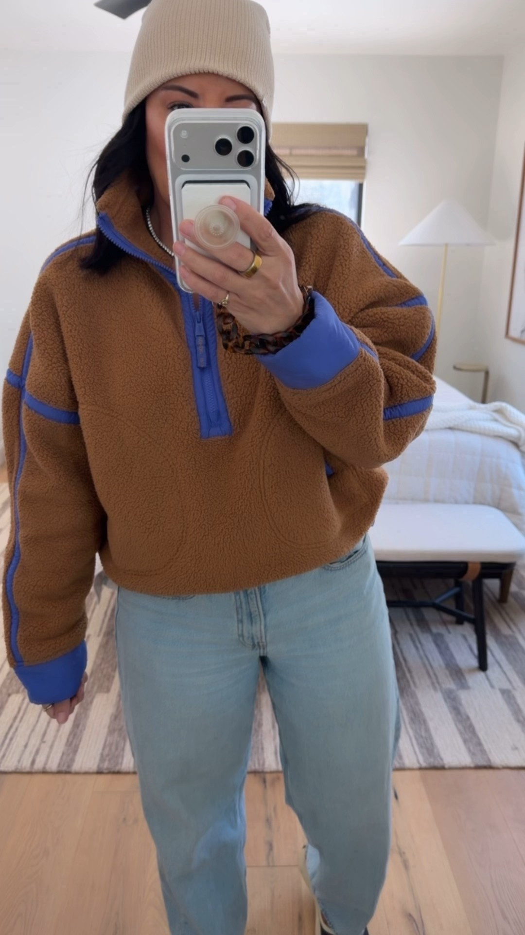 Top size medium (it runs big), jeans size 30 (I’m a size 10), shoes fit tts (I’m a 9.5/10 and did a 10). Fleece lined leggings size large. 

#LTKWorkwear #LTKMidsize #LTKOver40