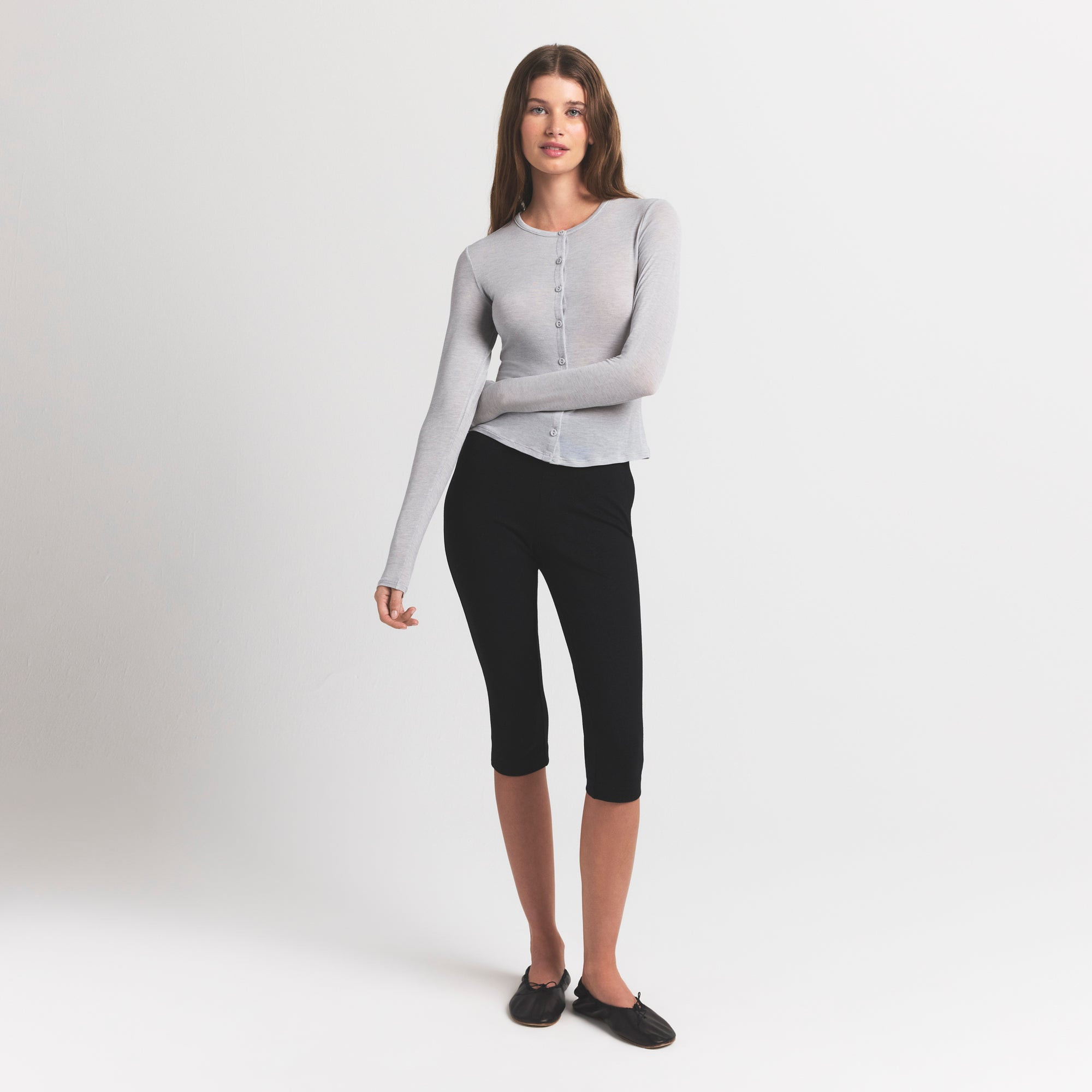 SKIMS Cardigan | Grey | Small | Sheer Modal | SKIMS (US)