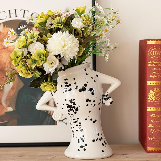Ceramic Vase with Attitude, Unique Flower Vase for Home Decor, Sassy Decorative Vase for Flowers,... | Amazon (US)