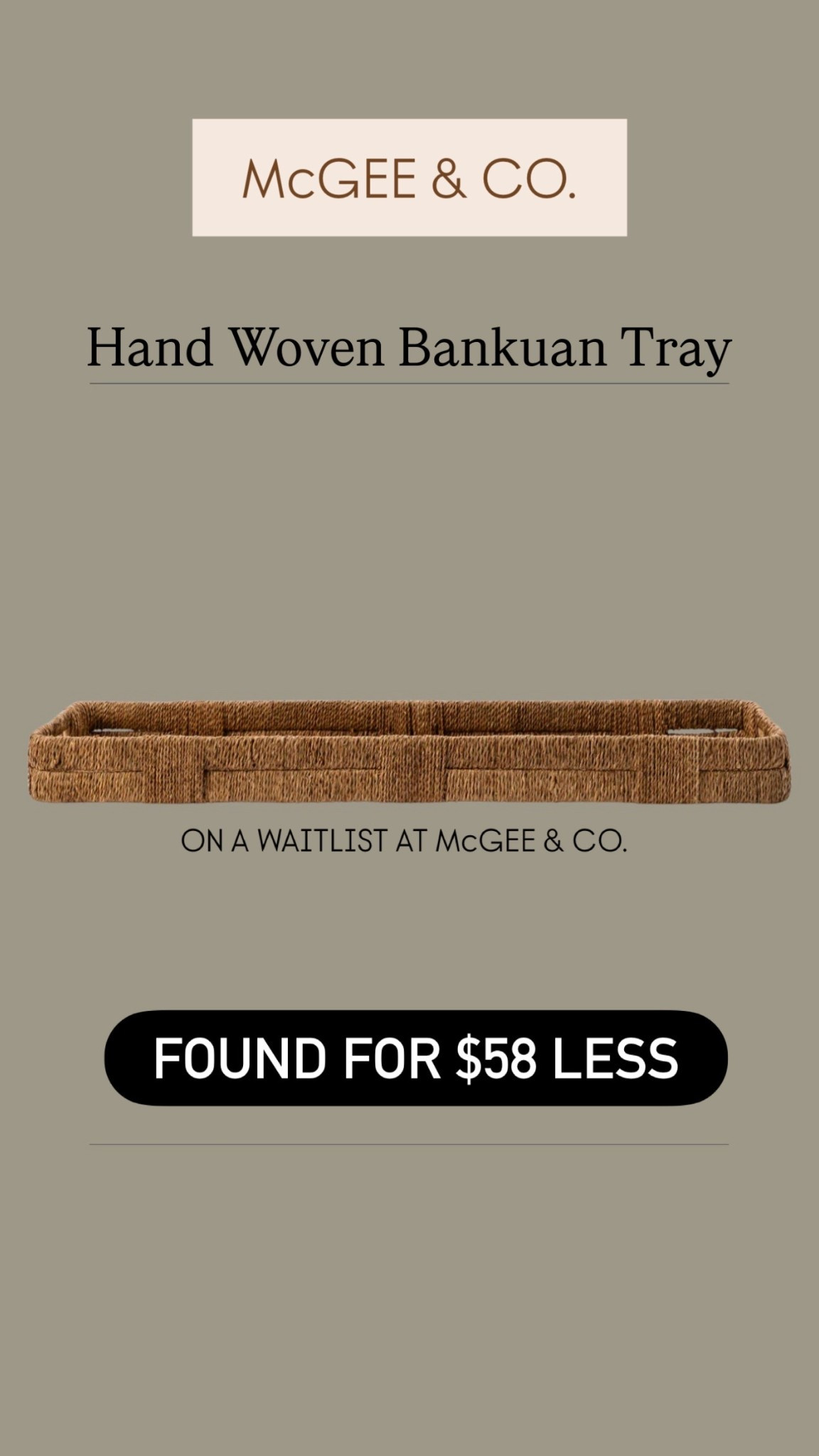 McGee & Co Hand Woven Bankuan Tray | Kate Marker Home | kitchen counter styling | home decor | kitchen decor | look for less | dupe 

#LTKHome #LTKFindsUnder100 #LTKSaleAlert